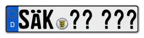 Wunschkennzeichen SÄckingen reservieren