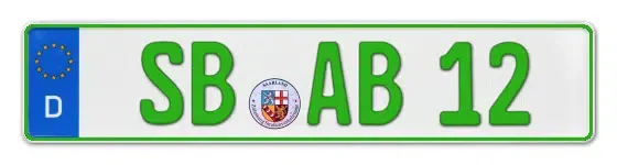 Grüne Kennzeichen SB online bestellen