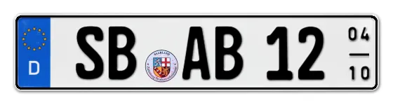 Saisonkennzeichen SB für SaarBrücken als Wunschkennzeichen online bestellen