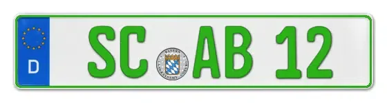Grüne Kennzeichen SC online bestellen