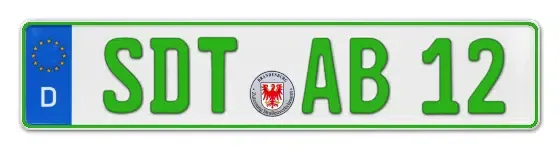 Grüne Kennzeichen SDT online bestellen