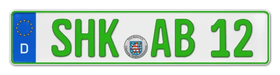 Grüne Kennzeichen SHK online bestellen