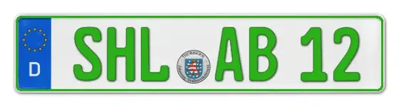 Grüne Kennzeichen SHL online bestellen