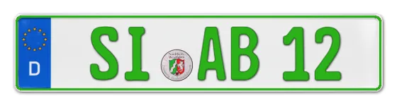 Grüne Kennzeichen SI online bestellen
