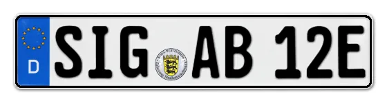 E-Kennzeichen SIGmaringen online bestellen