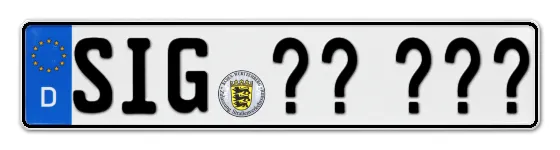 Wunschkennzeichen Sigmaringen reservieren