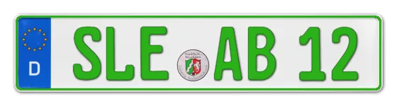 Grüne Kennzeichen SLE online bestellen