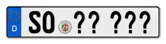 Wunschkennzeichen Soest reservieren