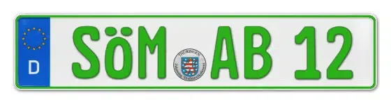 Grüne Kennzeichen SÖM online bestellen