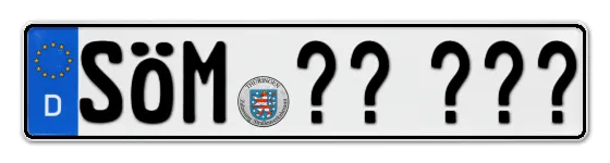 Wunschkennzeichen SÖmmerda reservieren