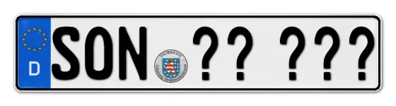 WunschKennzeichen Sonneberg Wunschkennzeichen Sonneberg reservieren