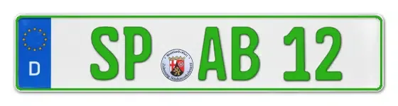 Grüne Kennzeichen SP online bestellen