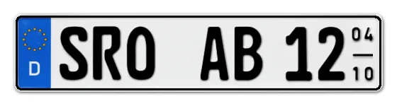 Saisonkennzeichen SRO für StadtROda online bestellen