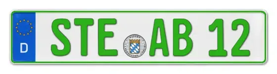 Grüne Kennzeichen STE online bestellen