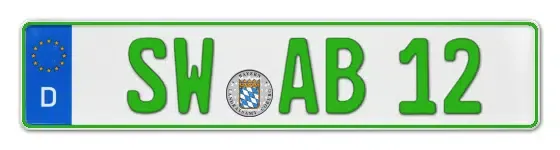 Grüne Kennzeichen SW online bestellen