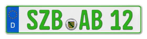 Grüne Kennzeichen SZB online bestellen