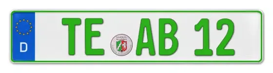 Grüne Kennzeichen TE online bestellen