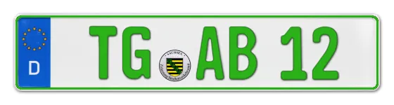 Grüne Kennzeichen TG online bestellen