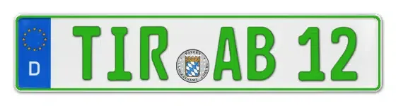 Grüne Kennzeichen TIR online bestellen