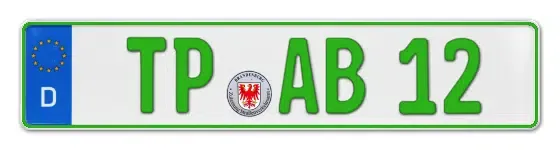 Grüne Kennzeichen TP online bestellen