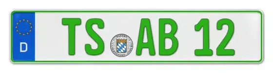 Grüne Kennzeichen TS online bestellen