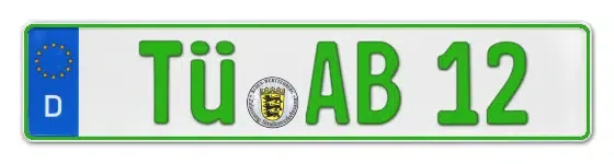 Grüne Kennzeichen TÜ online bestellen