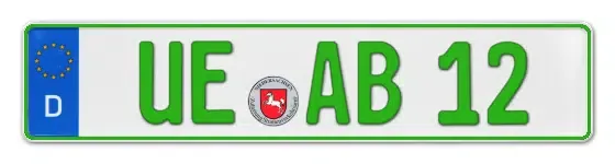 Grüne Kennzeichen UE online bestellen