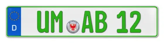 Grüne Kennzeichen UM online bestellen