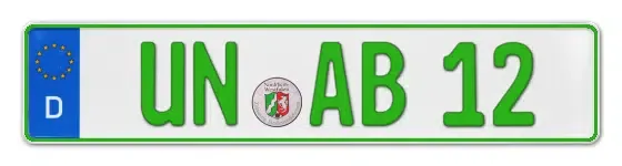 Grüne Kennzeichen UN online bestellen