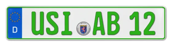 Grüne Kennzeichen USI online bestellen