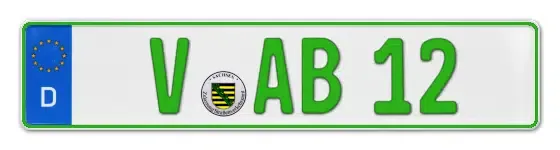 Grüne Kennzeichen V online bestellen