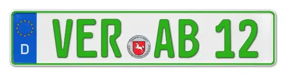 Grüne Kennzeichen VER online bestellen