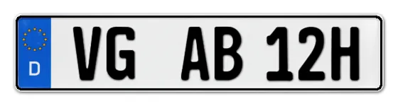 H-Kennzeichen VG online bestellen