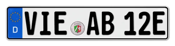 E-Kennzeichen VIErsen online bestellen