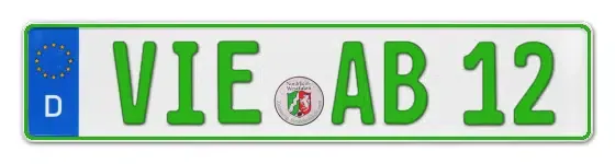 Grüne Kennzeichen VIE online bestellen