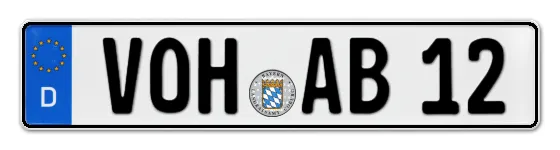 Autokennzeichen VOHenstrauß