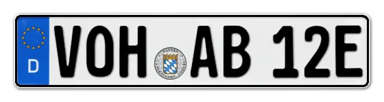 E-Kennzeichen VOHenstrauß online bestellen