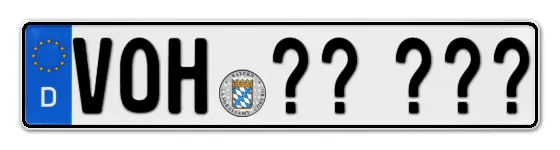Wunschkennzeichen Vohenstrauss reservieren