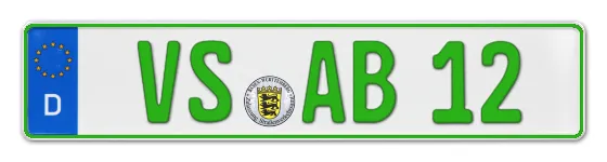 Grüne Kennzeichen VS online bestellen