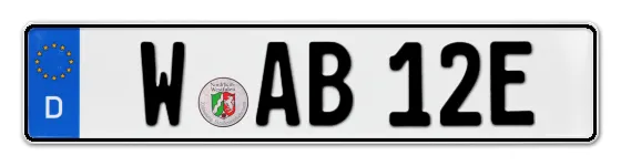 E-Kennzeichen Wuppertal online bestellen