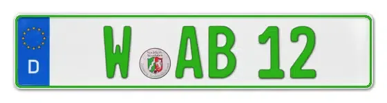 Grüne Kennzeichen W online bestellen