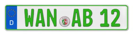 Grüne Kennzeichen WAN online bestellen