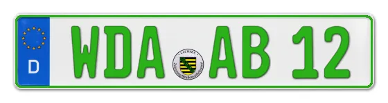Grüne Kennzeichen WDA online bestellen