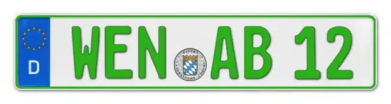 Grüne Kennzeichen WEN online bestellen