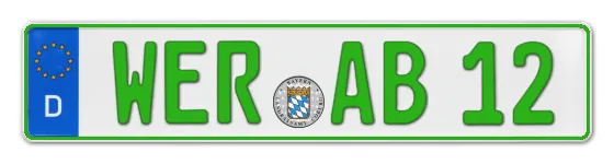 Grüne Kennzeichen WER online bestellen