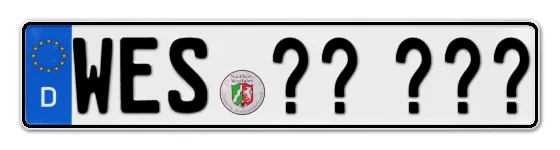 Wunschkennzeichen Wesel reservieren