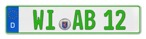 Grüne Kennzeichen WI online bestellen