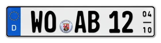 Saisonkennzeichen WO für WOrms als Wunschkennzeichen online bestellen