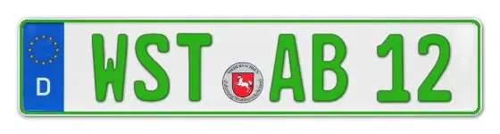 Grüne Kennzeichen WST online bestellen