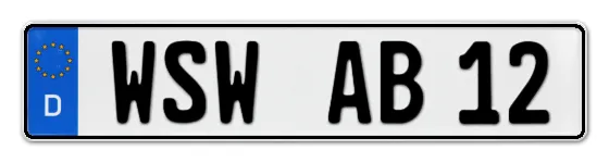 Autokennzeichen WeisSWasser